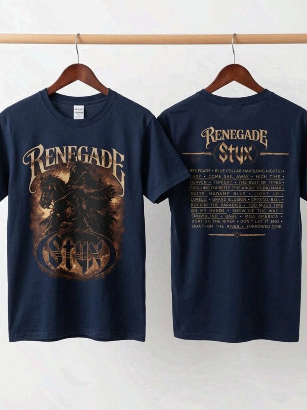 Styx Renegade The Windy Cities Tour 2026 Double Sided Concert T-Shirt Reprint